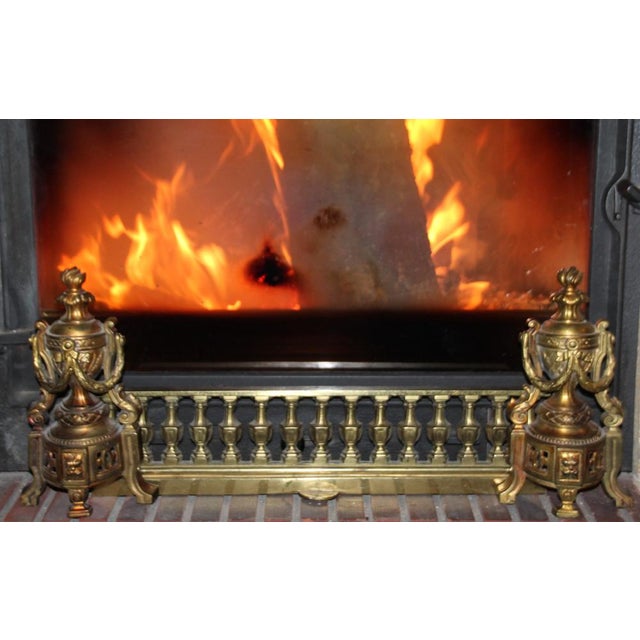 Rococo Bronze Fireplace Tool Set, Set of 8 For Sale - Image 3 of 18