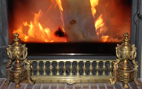 Bronze Fireplace Tool Set, Set of