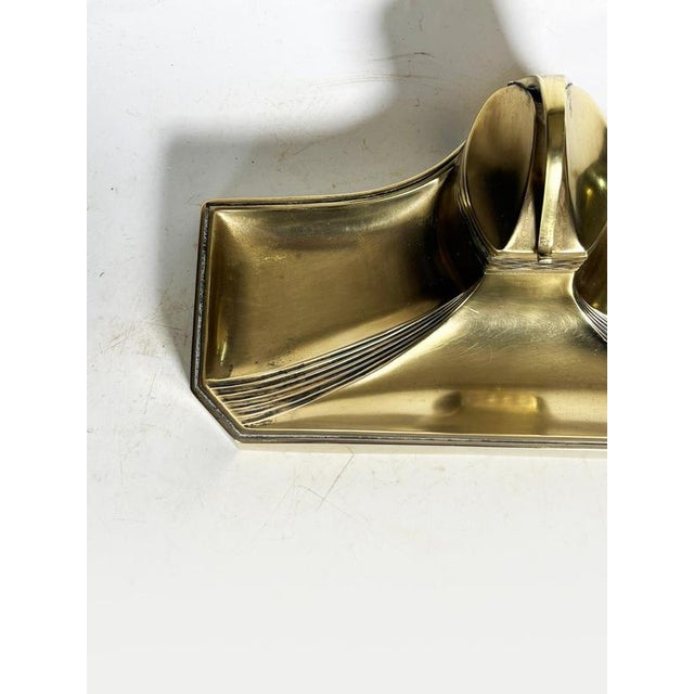 Art Nouveau Brass Inkwell, France, 1900 For Sale - Image 6 of 12