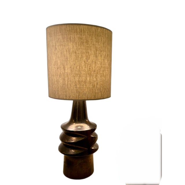 Mid-Century Modern German Ceramic Table Lamp, in Flawless conditions. Designed 1970 to 1979 European Plug (up to 250V).The...