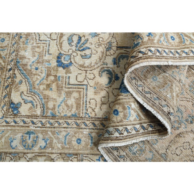 Textile 1970s Vintage Persian Handmade Wool Cotton Area Rug For Sale - Image 7 of 11