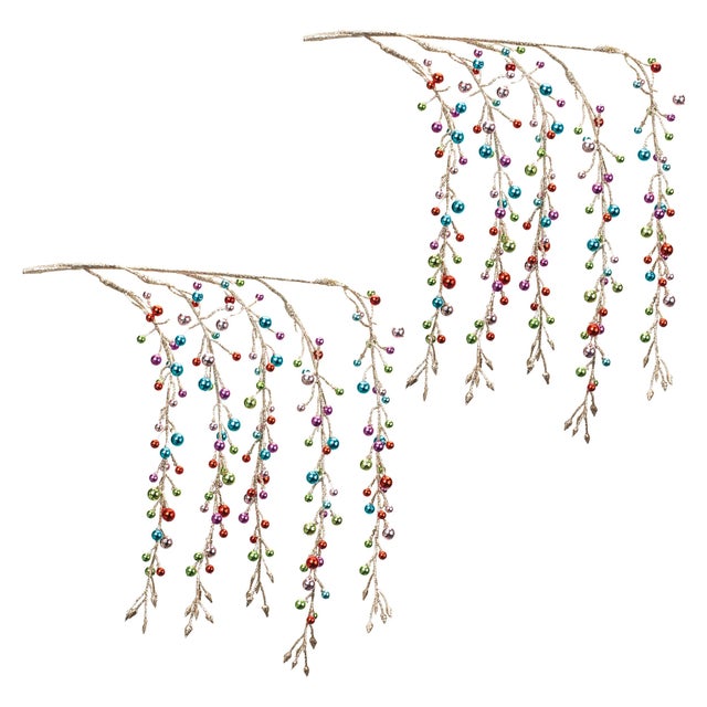 Contemporary Hanging Bead Spray (Set of 2) For Sale - Image 3 of 3