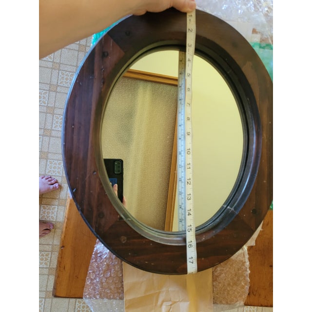 Arts & Crafts 1930s Oval Mirror For Sale - Image 3 of 4