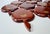 1970s Vintage Caribcraft Mahogany Apple Snack Plates and Cups, Set of 13 For Sale - Image 5 of 15