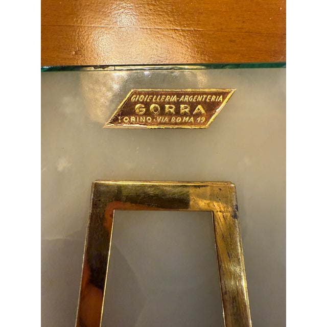 Modern Malachite Picture Frame by Gorra, Gilt Metal, 1950s–1960s For Sale - Image 3 of 8