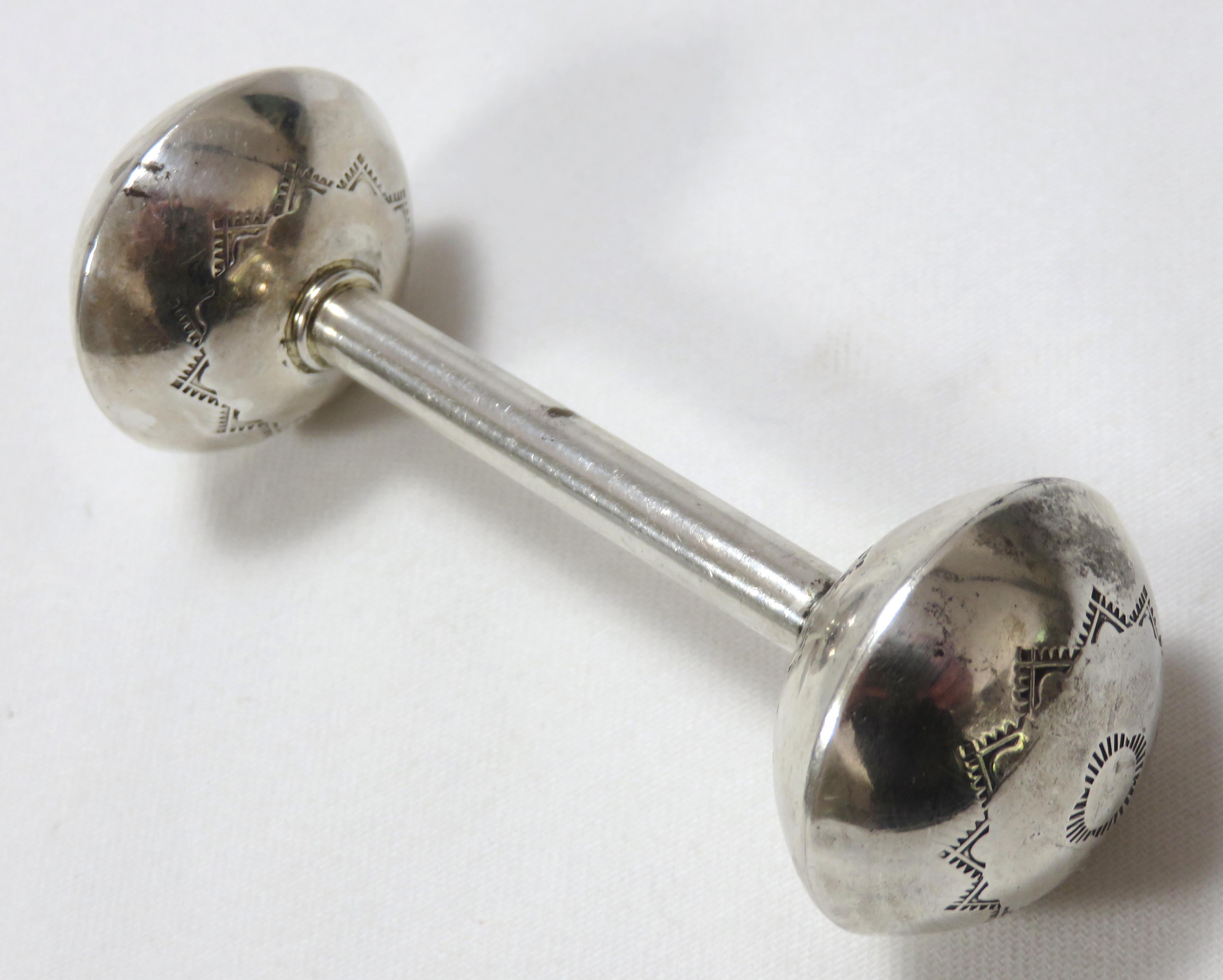 silver baby rattles for sale