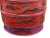 Vintage Chinese Red Golden Scenery Graphic Round Wood Stack Basket Table For Sale - Image 12 of 12