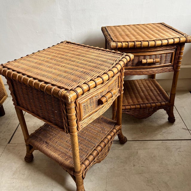 Bedside Tables / Nightstands, 1980s, Set of 2 For Sale - Image 10 of 11