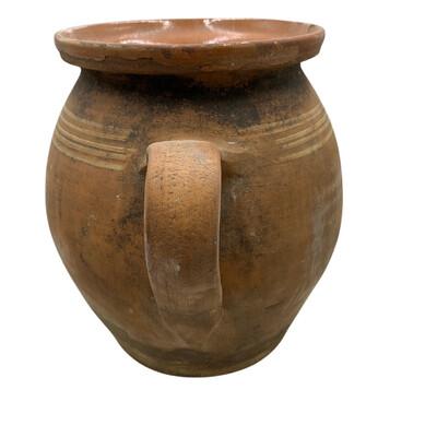Hailing from Hungary, this antique terra cotta vessel is a testament to craftsmanship. Its warm earthy tones and graceful...