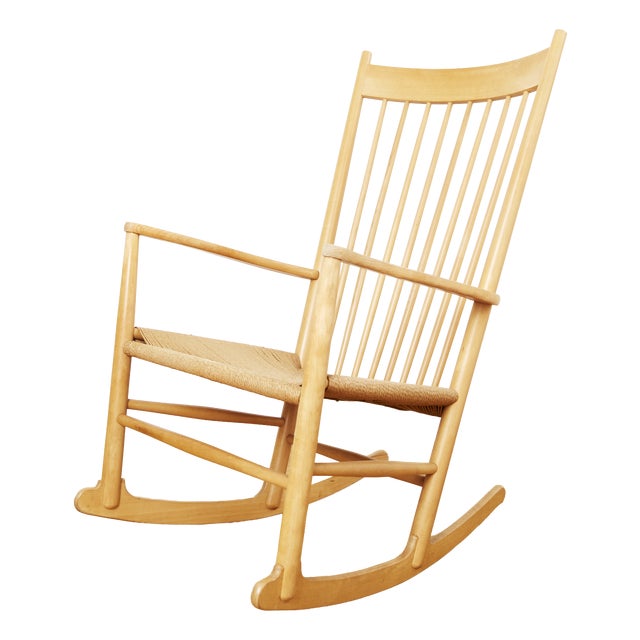 Vintage J16 Rocking Chair by Hans J. Wegner for FDB Møbler, 1960s For Sale
