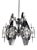 Space Age Chrome Chandelier in Crystal Glass and Optic Lens by Oscar Torlasco, 1970s For Sale
