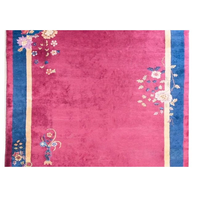 Mid 19th Century Early 20th Century Chinese Art Deco Rug For Sale - Image 5 of 12