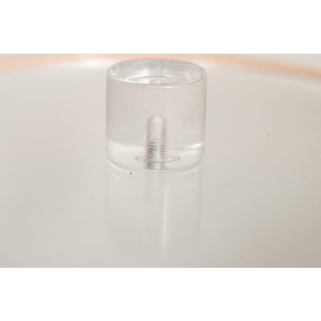 Mid Century Blush Ice Bucket With Lucite Handle For Sale - Image 4 of 7