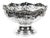 Vintage Large Silver Plated Punch Bowl Cooler with Floral Decoration For Sale