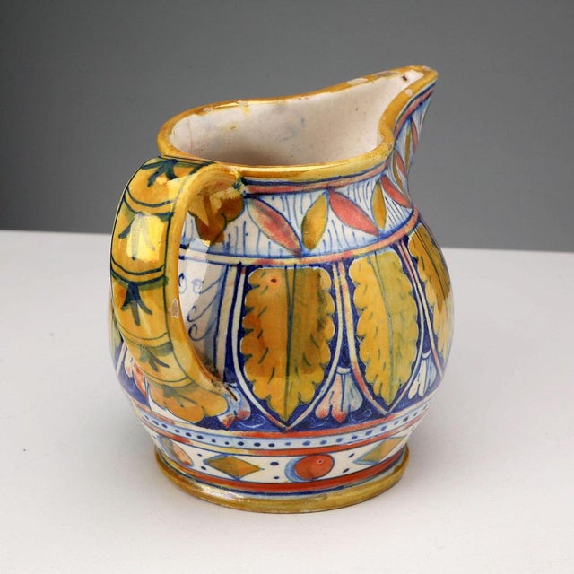 Majolica Jug and Pourer from Gualdo Tadino For Sale - Image 4 of 8