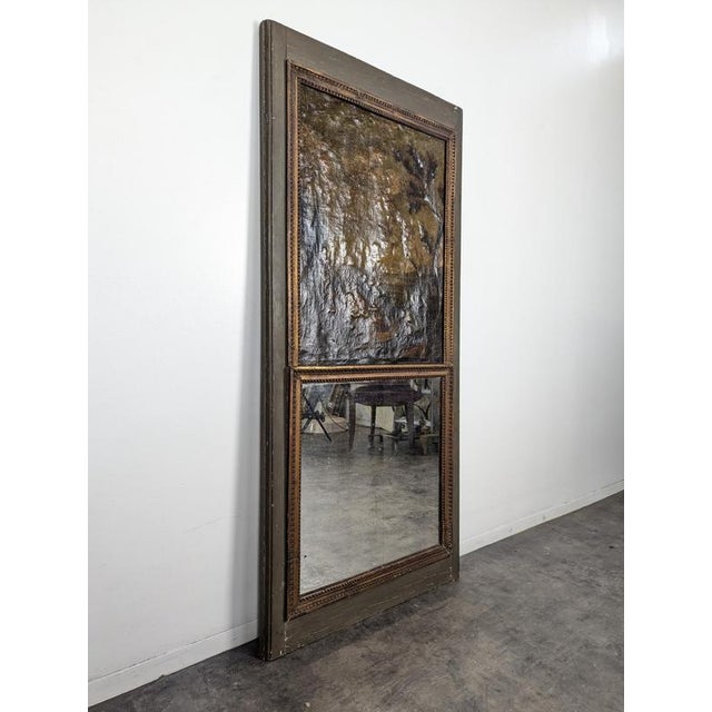 Louis XVI Style Trumeau with Decorative Panel and Mirror, in Very Good conditions.