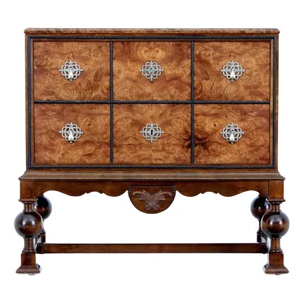 20th Century Birch and Burr Chest of Drawers by Carl Malmsten, 1940s For Sale