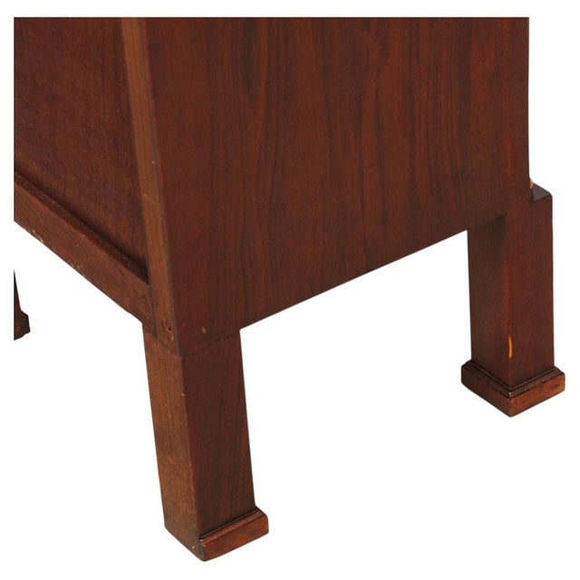 Wood Italian Empire Neoclassical Walnut Bedside Tables from Bassanos Ebanistery, 1920s, Set of 2 For Sale - Image 7 of 9