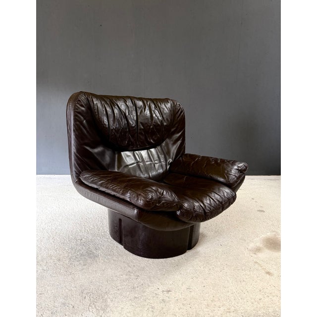 Brown IL Poltrone Lounge Chair by T. Ammannati & G.P. Vitelli for Comfort, Italy, 1973 For Sale - Image 8 of 18