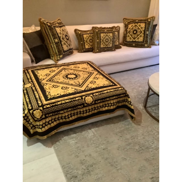 2010s Custom Made Versace Collection Fabric Pillows - Set of 5 For Sale - Image 5 of 10