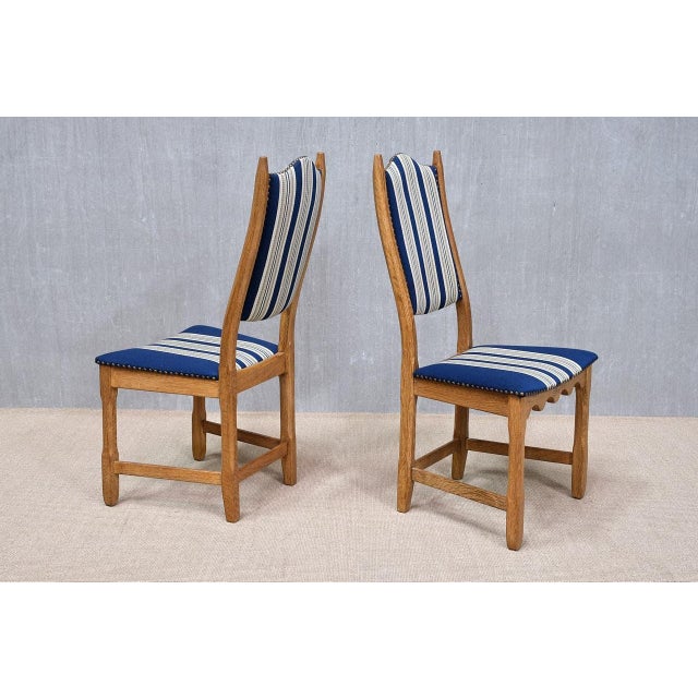 Vintage Danish Oak Dining Chairs by Henning Kjærnulf for Nyrup Furniture Factory, 1960s, Set of 6 For Sale - Image 13 of 16