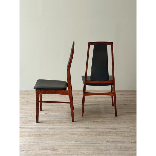 Black Danish Mid-Century Rosewood High-Back Dining Chairs- A Set of 4 For Sale - Image 8 of 12