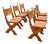 Dutch Brutalist Oak and Leather X-Frame Dining Chairs by Bram Sprij, 1960s, Set of 6 For Sale