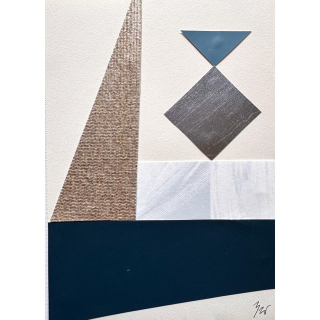 Abstract "Rhythm Replaces Reason 4" Original Mixed-Media Collage on Paper by Zac Woodiel For Sale - Image 3 of 9