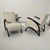 Set of Czechian Art Deco Black Laquered Lounge Chairs attributed to J. Halabala for Up Závody, 1930s For Sale - Image 14 of 18