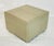 Vintage Faux Shagreen Upholstered Cube Ottoman Bench on Wood Plinth For Sale In Los Angeles - Image 6 of 18