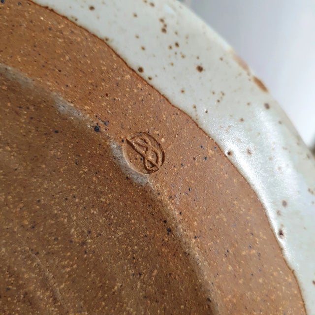 Mid-Century Modern Studio Pottery Shallow Serving Bowl For Sale - Image 3 of 5