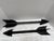 1990s Large Rugged Black Metal Arrow Wall Decor-Set of Two For Sale - Image 5 of 10