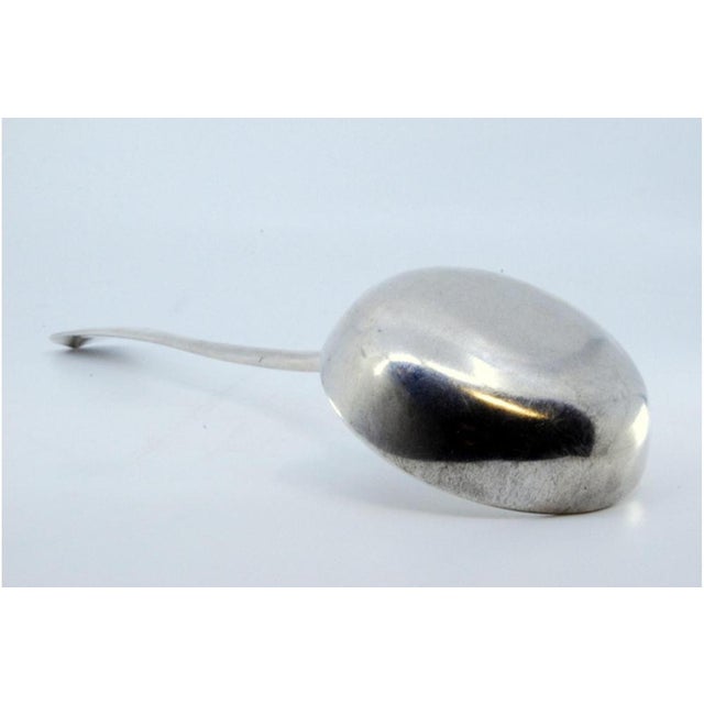 Silver Soup Ladle with Handle Relief For Sale - Image 4 of 9