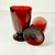 1920s Antique Art Deco Boho Chic Hollywood Regency Ruby Red Footed Tumbler Glasses - Set of 6 For Sale - Image 11 of 11
