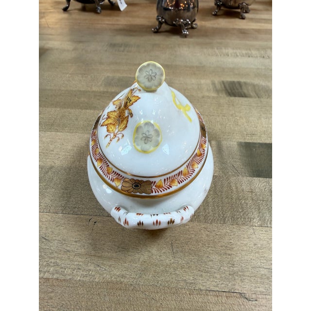 Mid 20th Century Herend Porcelain Chinese Bouquet Covered Dish With Lemon Finial For Sale In San Francisco - Image 6 of 12