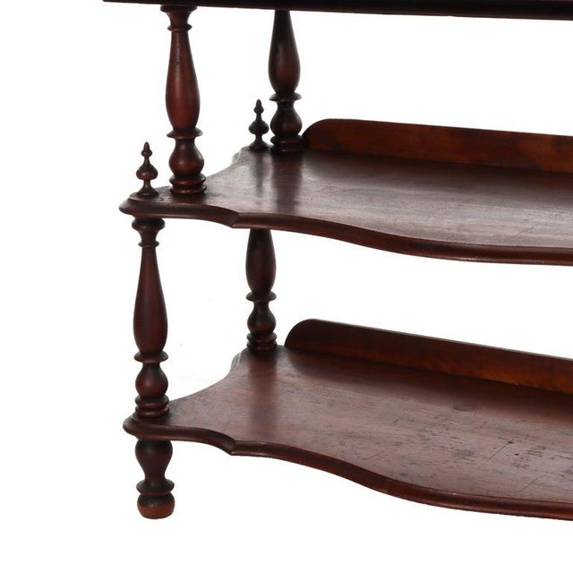 Brown late 19th Century Victorian Rococo Revival Walnut Drop Front Etagere C1890 For Sale - Image 8 of 17