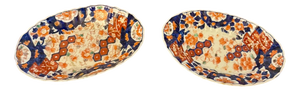 Antique Japanese Imari Porcelain Plates, 1880s, Set of 2