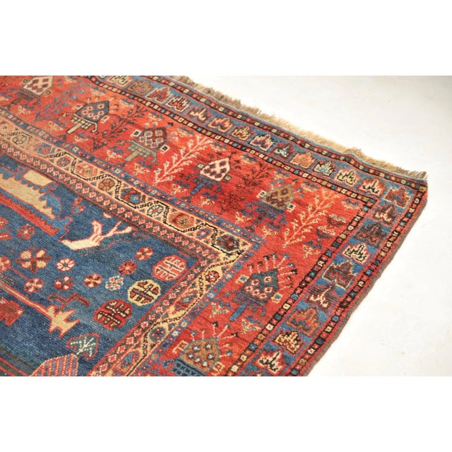 Antique European Sized Kalleh Kurdish Tribal Rug 7 x 12.7 For Sale - Image 12 of 13