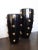 Black Pair of Black and Gold Sculpture Planters For Sale - Image 8 of 8