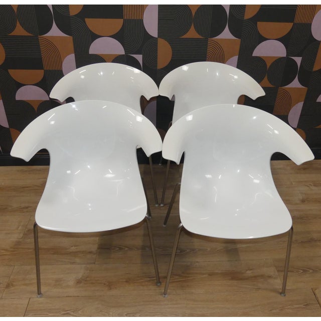 Vintage Italian Loop Plastic Stacking Chairs, 2010, Set of 4 For Sale - Image 3 of 18
