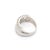 Silver Vintage Platinum Three-Row Band With Round & Baguette Diamonds - Size 4.5 For Sale - Image 8 of 9