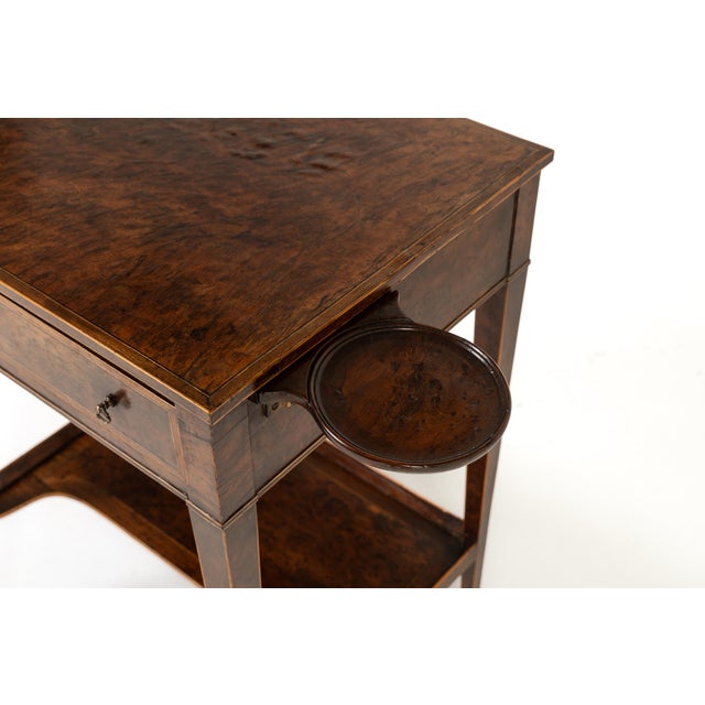 Small Burr Yew Wood Writing Table, 1800s For Sale - Image 3 of 7