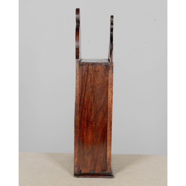 19th Century 19th Century French Fariniere Box, Hand-Carved Walnut, Circa 1850 For Sale - Image 5 of 10