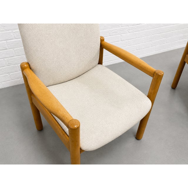 1960s Pair of Oak Mid Century Modern Lounge Chairs | Danish MCM Armchairs, C. 1960’s For Sale - Image 5 of 10