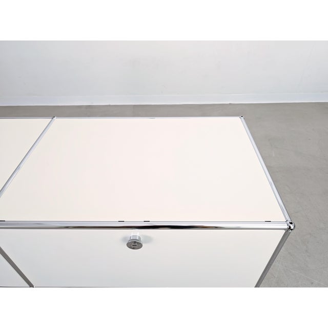 Vintage Sideboard in Pure White by Fritz Haller & Paul Schärer for USM Haller For Sale - Image 9 of 11