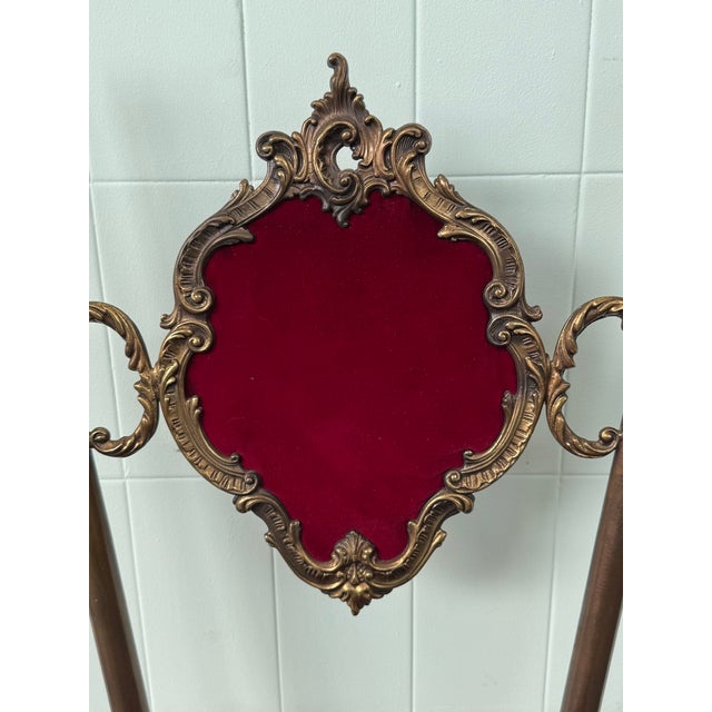 Vintage Chiavari Chair in Brass and Velvet, 1960s For Sale - Image 9 of 17