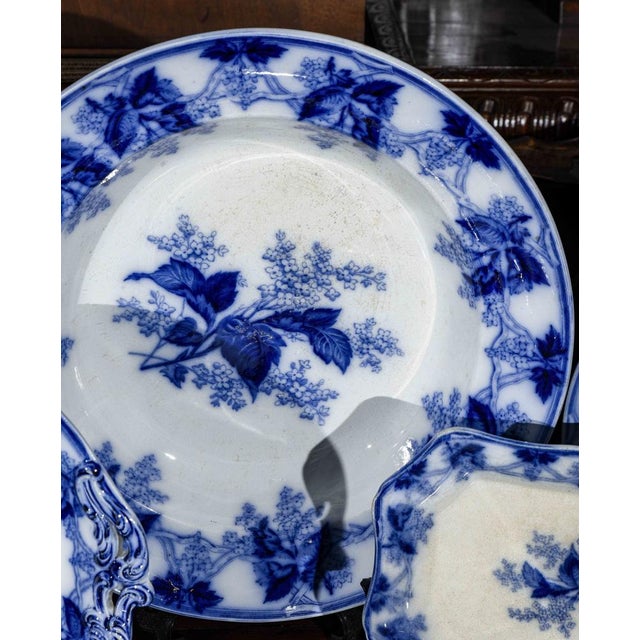 White and Blue Table Service, Set of 40 For Sale - Image 11 of 18