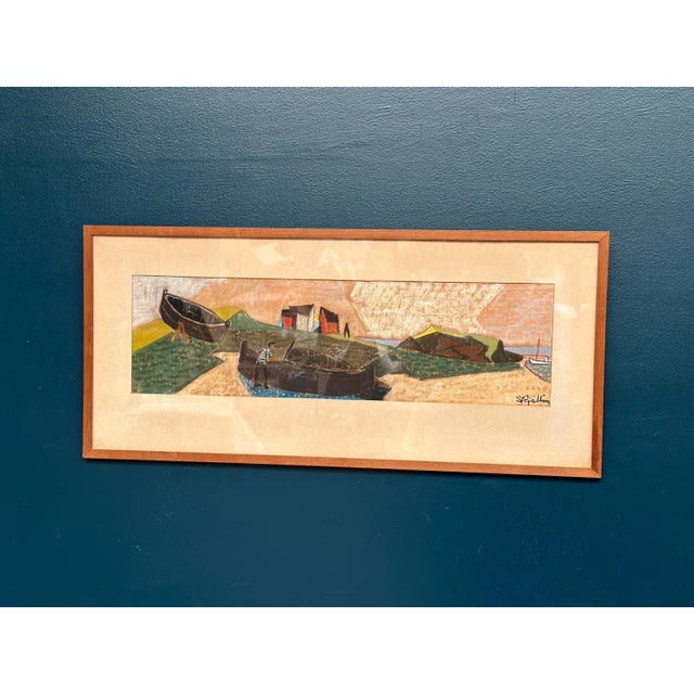 S. Rjellim, Shore, 1950s, Oil on Panel, Framed For Sale - Image 17 of 18