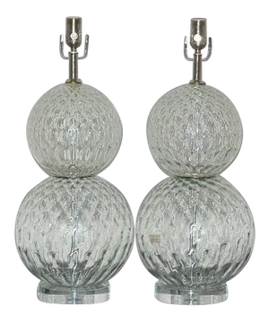 Vintage Murano Glass Stacked Lamps