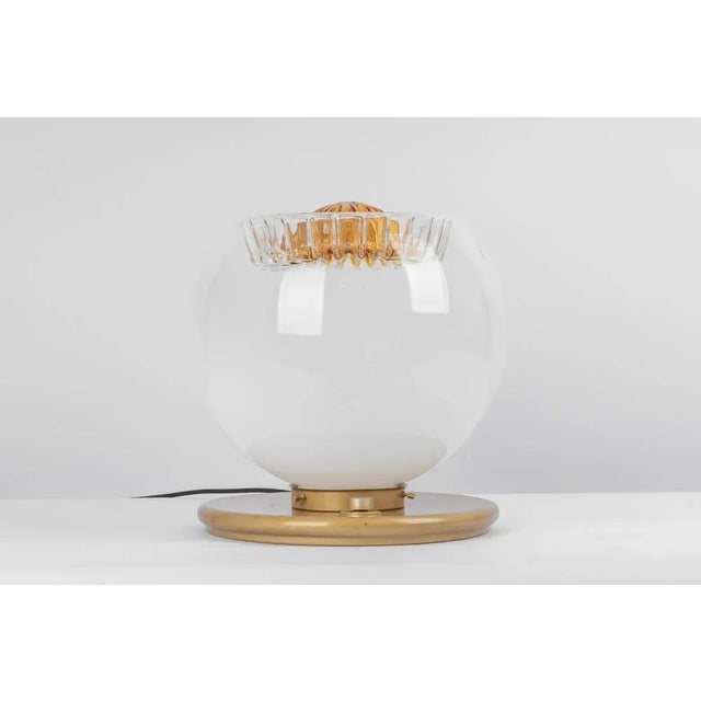 Wonderful table lamp italy, 1970s. Great glass body and wonderful light effect. Measures: large table lamp height 37 cm //...
